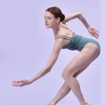 Body danza donna a doppia spallina tinta unita - immagine 2