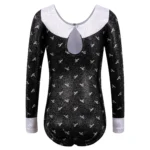 Body ginnastica bambina nero a maniche lunghe - immagine 2