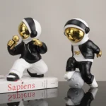 Statua astronauta sportivo in resina per decorazione casa - immagine 6