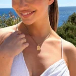 Collana catena in acciaio con ciondolo tarocchi e luna - immagine 2