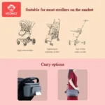 Borsa organizer passeggino grande capacità con portabottiglie - immagine 6