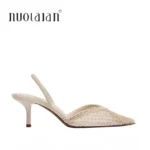 Sandali eleganti da donna con tacco alto sottile - immagine 2