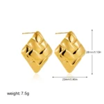 Orecchini vintage oro a cuore e pera in acciaio inox - immagine 5