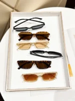 Set 6 occhiali da sole cat-eye unisex a montatura piccola - immagine 2