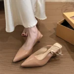 Sandali estivi donna con tacco medio elegante - immagine 3