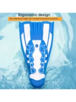 Pinne corte in silicone con scarpetta chiusa per nuoto e snorkeling - immagine 4