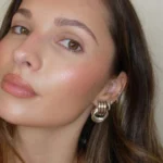 Orecchini vintage oro in acciaio inox intrecciato - immagine 3