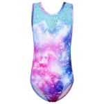 Body ginnastica bambina rosa Galaxy senza maniche - immagine 2