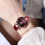 Orologio donna al quarzo impermeabile con cinturino in pelle - immagine 5