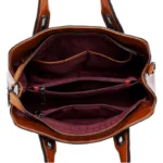 Borsa a tracolla donna in vera pelle con manico - immagine 6