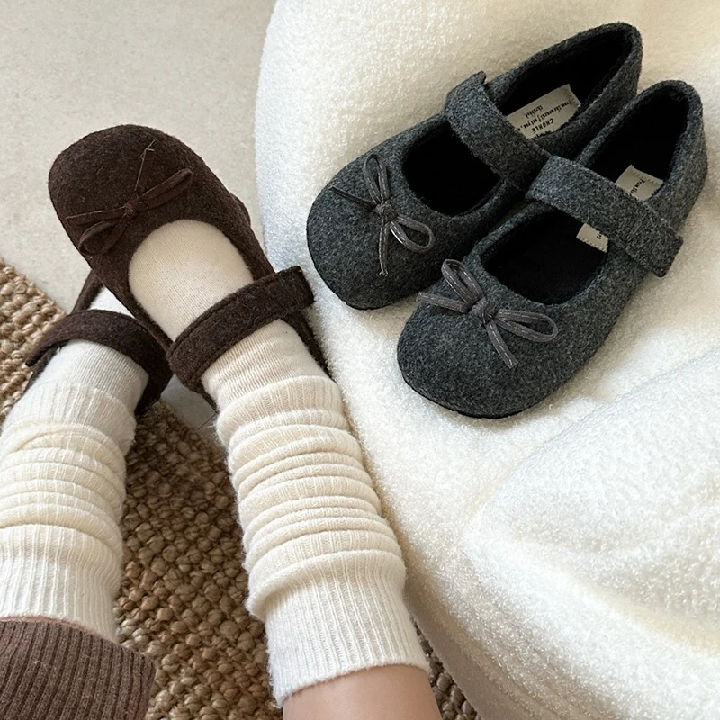 kf-Sc6c2096901c24b869a9970666fbd676da Scarpe basse donna in lana con interno caldo in pelliccia - immagine 1