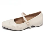 Scarpe Mary Jane donna con tacco spesso e punta quadrata - immagine 6