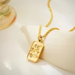 Collana catena in acciaio con ciondolo tarocchi e luna - immagine 5