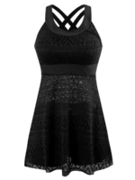 Tankini donna in pizzo con schiena incrociata - immagine 6
