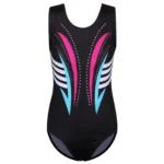 Body danza bambina a righe senza maniche