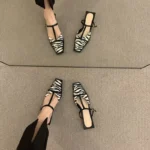 Ciabatte estive donna a punta quadrata per esterno - immagine 3