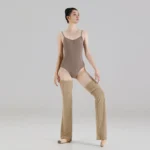 Scaldamuscoli a righe lunghi da balletto per donna - immagine 2