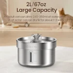 Fontana automatica per animali in acciaio inox 2,4L - immagine 2