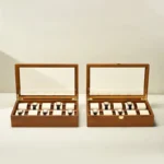 Scatola portorologi in legno 10 scomparti con vetrina - immagine 2