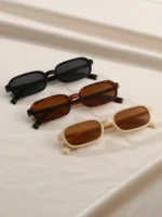 Set 3 occhiali da sole quadrati unisex per feste - immagine 4