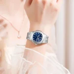 Orologio donna quadrato acciaio con data e giorno - immagine 5