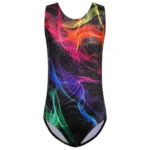 Body ginnastica bambina senza maniche con paillettes - immagine 2