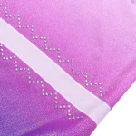Body ginnastica artistica bambina con strass e maniche lunghe - immagine 4