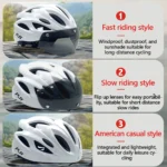 Casco bici MTB leggero con visiera magnetica rimovibile - immagine 4
