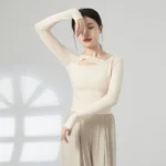 Top da ballo donna a maniche lunghe con inserti in rete - immagine 6