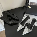 Sandali eleganti donna con tacco alto e punta affusolata - immagine 6