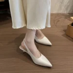 Sandali estivi donna con tacco medio elegante - immagine 4