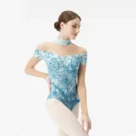 Body danza classica donna a collo alto con maniche lunghe - immagine 6