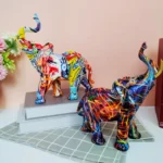 Statua elefante in resina stile nordico per decorazione