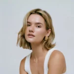 Orecchini nodo multistrato in acciaio 316L oro 18K - immagine 5