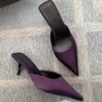 Pantofole con tacco alto da donna stile street elegante