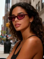 Occhiali da sole donna cat eye retrò montatura stretta