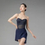 Body da danza donna con rete in vita - immagine 4