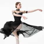 Body balletto donna elegante con colletto rialzato e ricamo - immagine 6