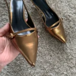 Sandali donna a punta con tacco alto e cinturino elegante - immagine 6