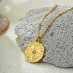 Collana girocollo donna con ciondolo stella rotonda - immagine 3