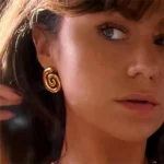 Orecchini vintage a conchiglia e stella marina in acciaio oro - immagine 5