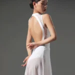 Body danza adulto elegante con colletto alla coreana