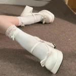 Scarpe Mary Jane eleganti con tacco largo e fiocco - immagine 4