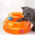 Gioco interattivo per gatti a torre con palline rotanti