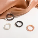 Anello elastico con perle d’acqua dolce naturali - immagine 3