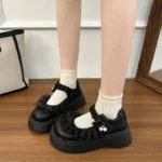 Scarpe Mary Jane donna eleganti con tacco interno e fiocco - immagine 2