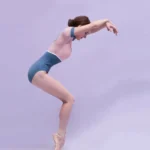 Body danza e ginnastica donna manica corta con dettagli floreali - immagine 4