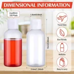 Set flaconi viaggio vuoti in plastica con tappo a vite - immagine 6