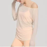 Maglia trasparente danza donna a maniche lunghe - immagine 2