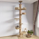 Casa sull’albero per gatti regolabile dal pavimento al soffitto